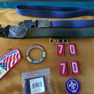 Boy Scout patches, belts